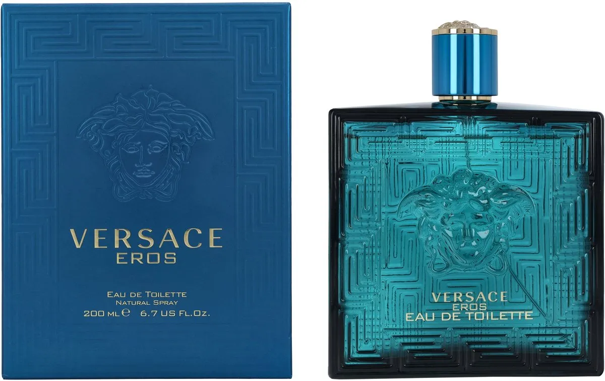 Versace Eros Herenparfum - Eau de Toilette met houtig, oriëntaals karakter - 200 ml