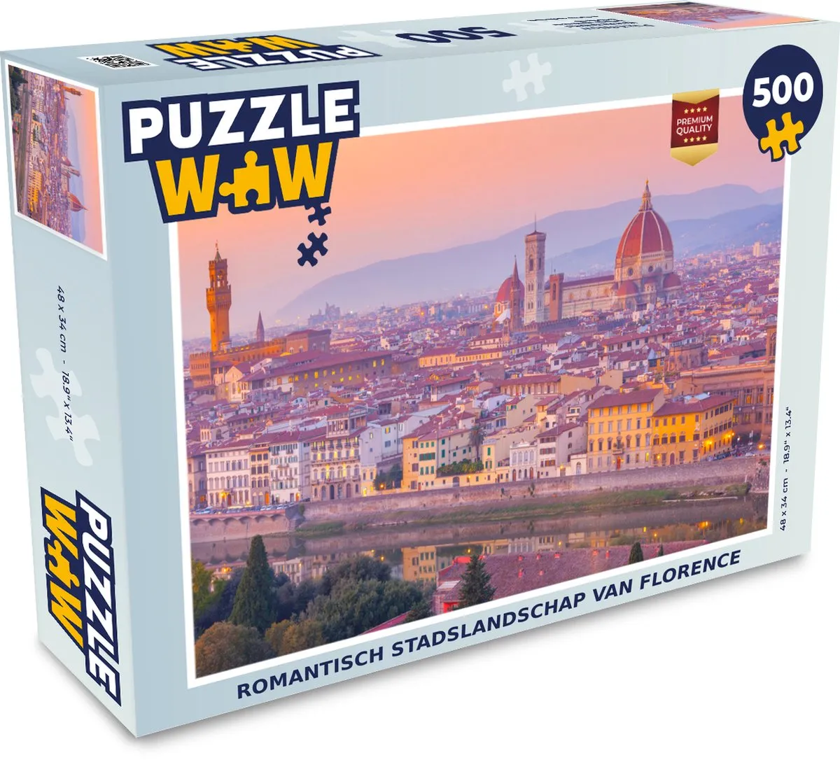 PuzzleWow Florence Legpuzzel 500 Stuks - Multicolor