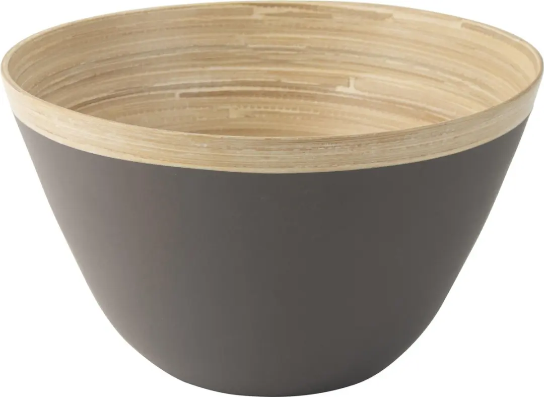 Schaal ø25x15cm Bamboe Grijs