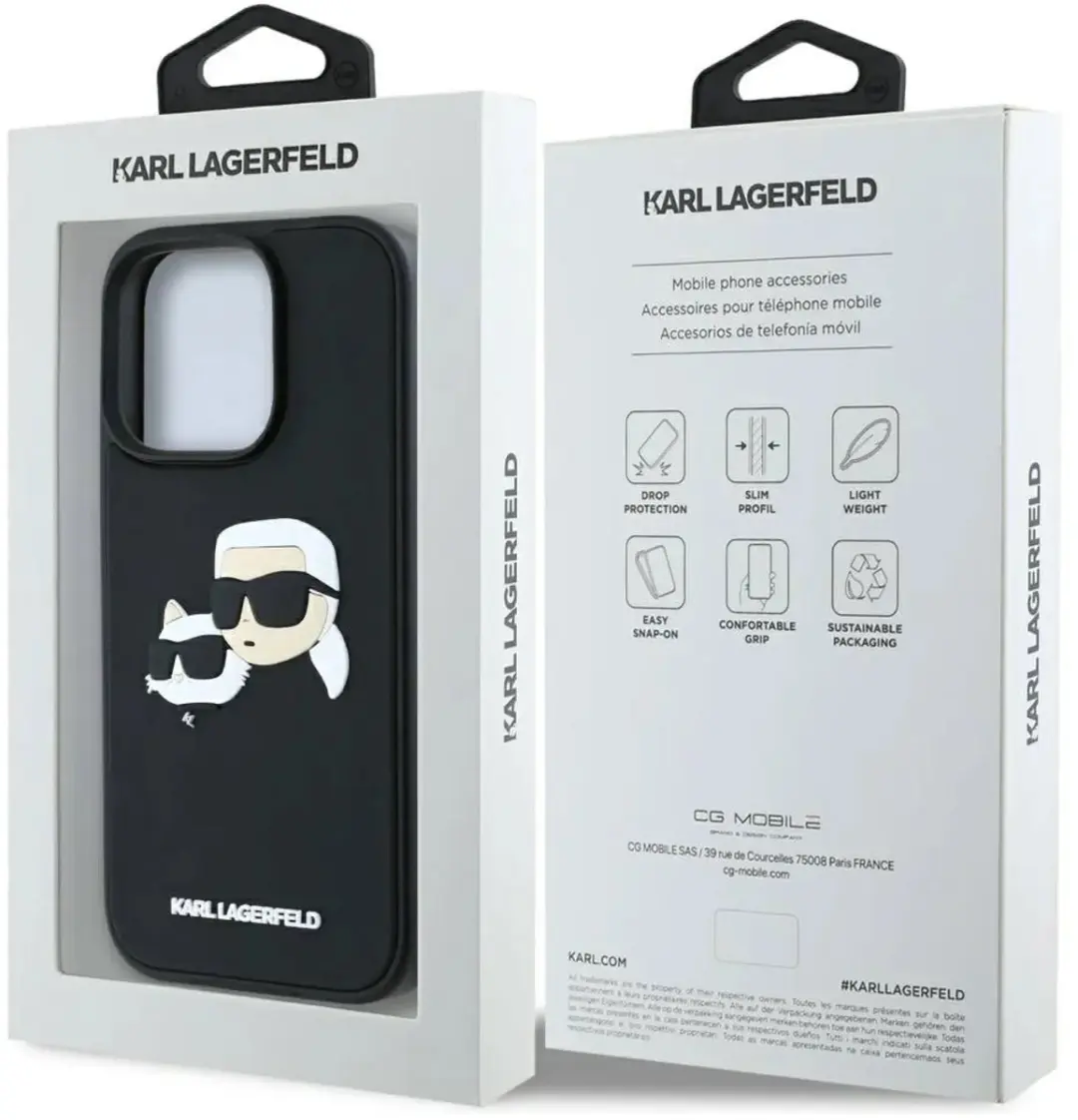 Karl Lagerfeld iPhone 16 Pro Max Hoesje - Zwart - afbeelding 2 van 4