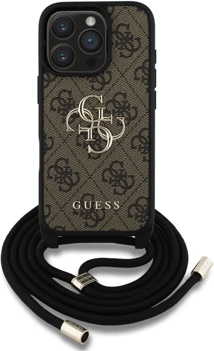 Guess iPhone 16 Pro Hoesje - Bruin - Crossbody - afbeelding 5 van 6
