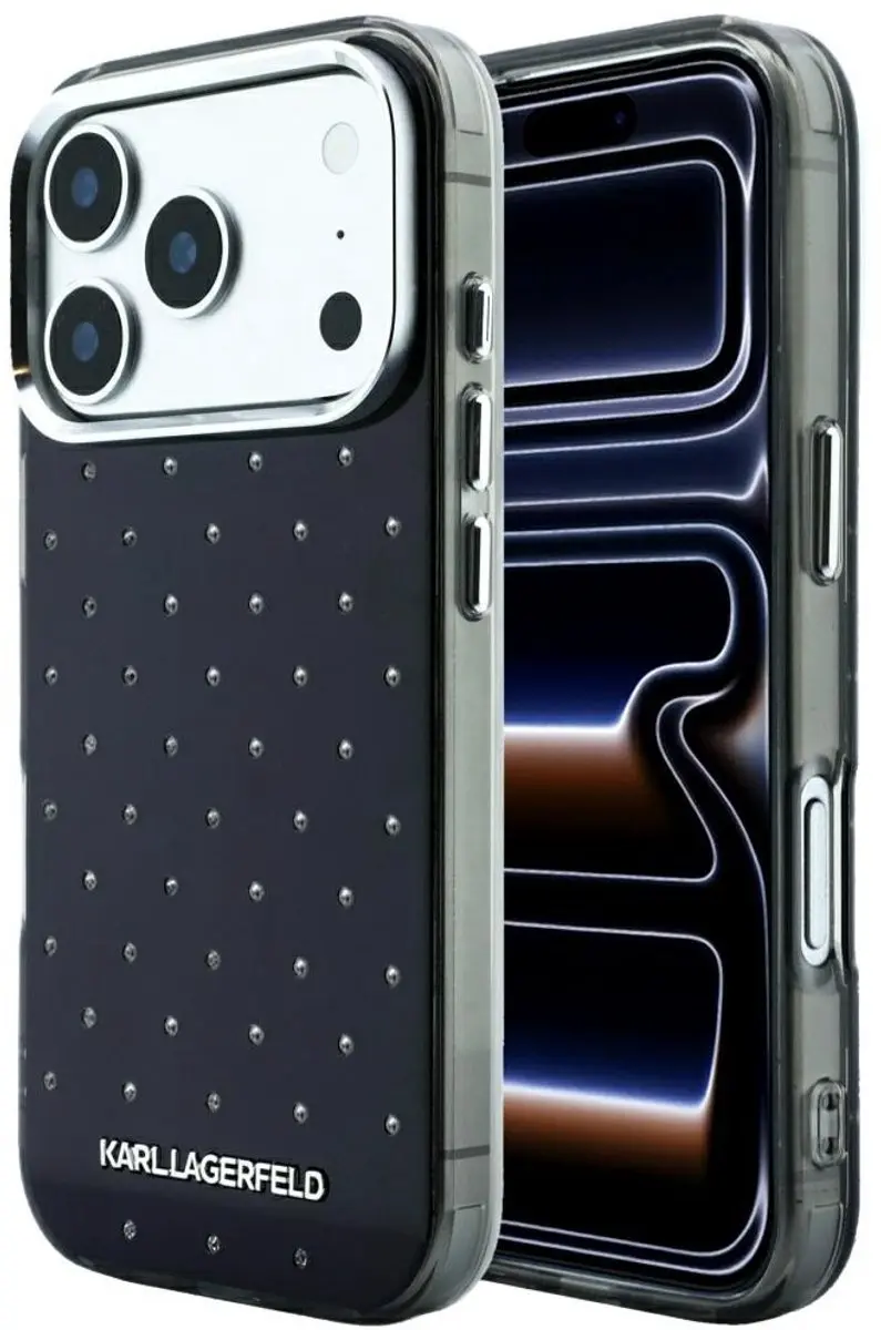 Karl Lagerfeld IML Rhinestones Logo iPhone 18 Pro Max Hoes