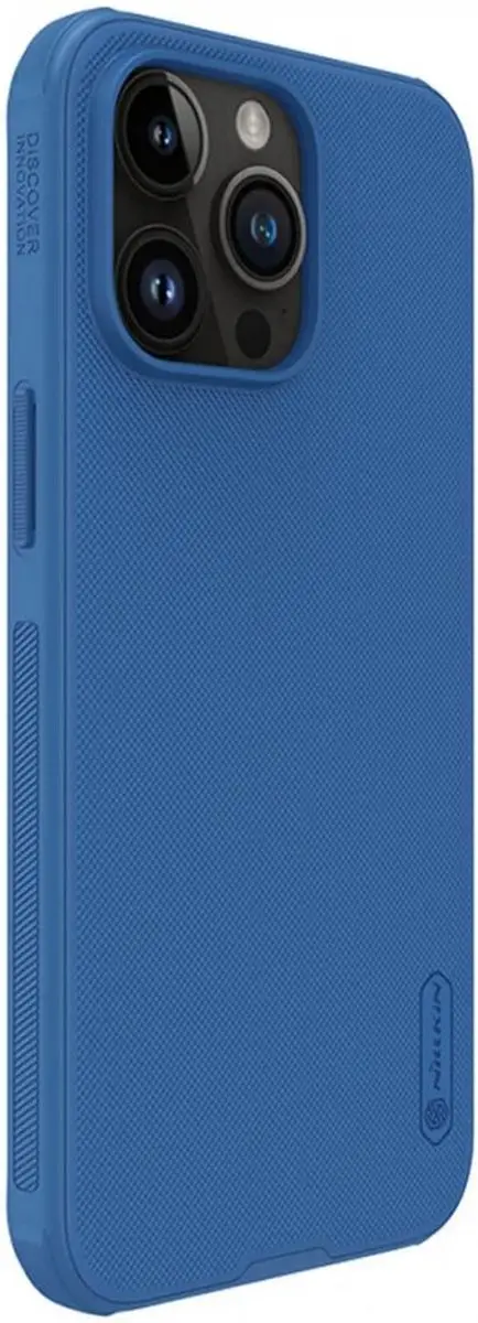 Nillkin Super Frosted Shield Hoesje iPhone 15 Pro Max - Blauw - afbeelding 5 van 6