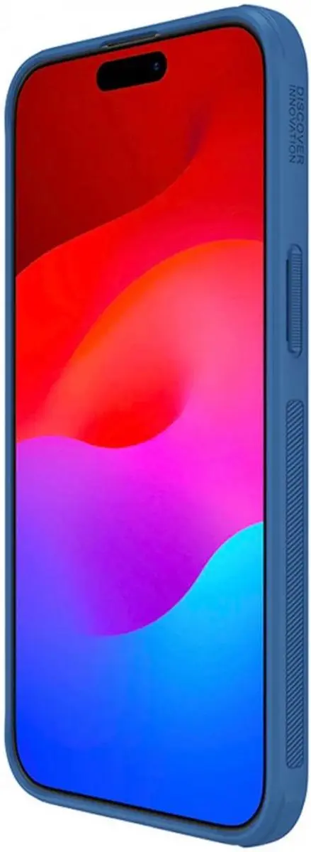 Nillkin Super Frosted Shield Hoesje iPhone 15 Pro Max - Blauw - afbeelding 6 van 6