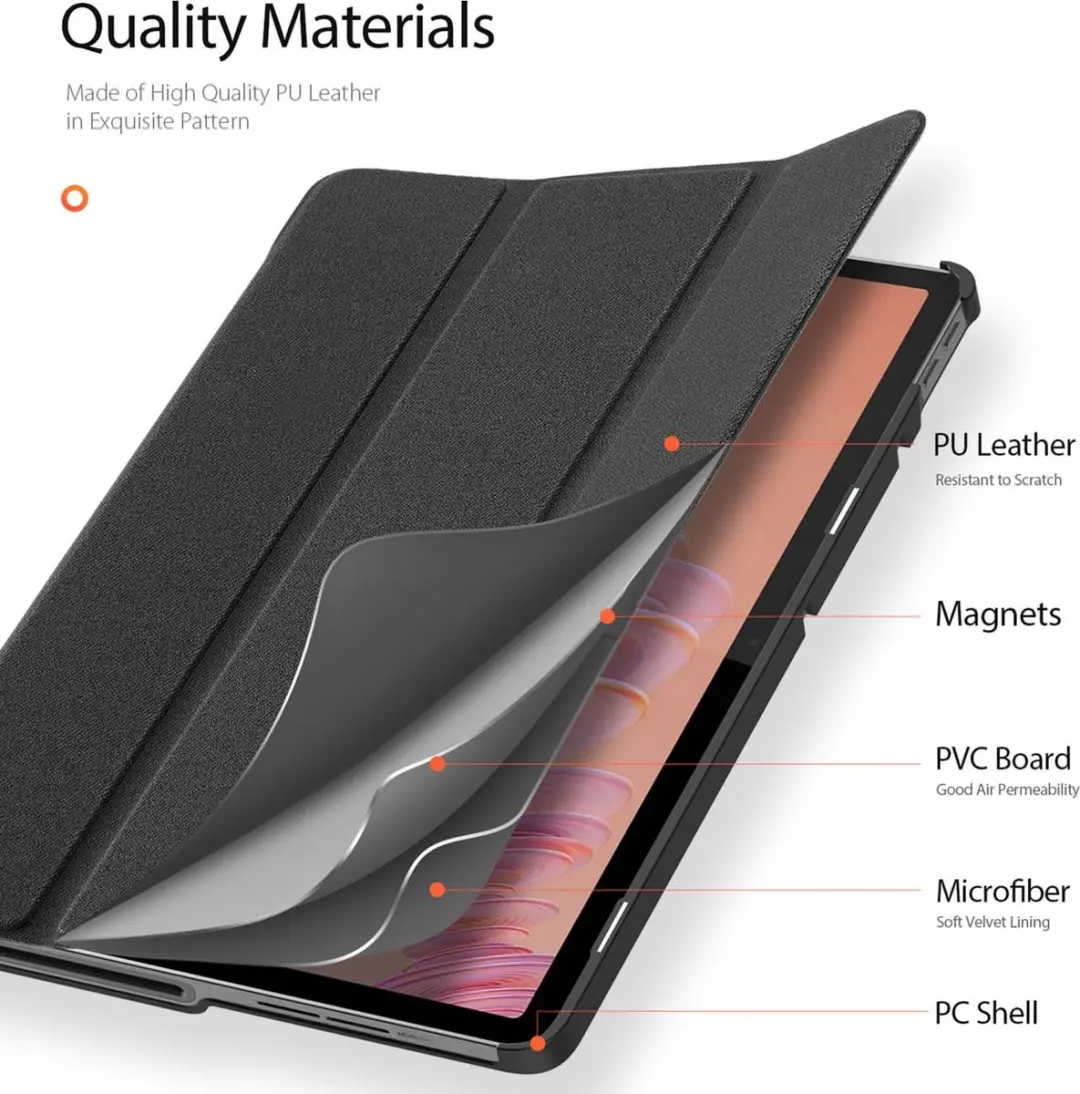 Dux Ducis Domo Bookcase Lenovo Tab Plus SH00077047 - Zwart - afbeelding 3 van 6