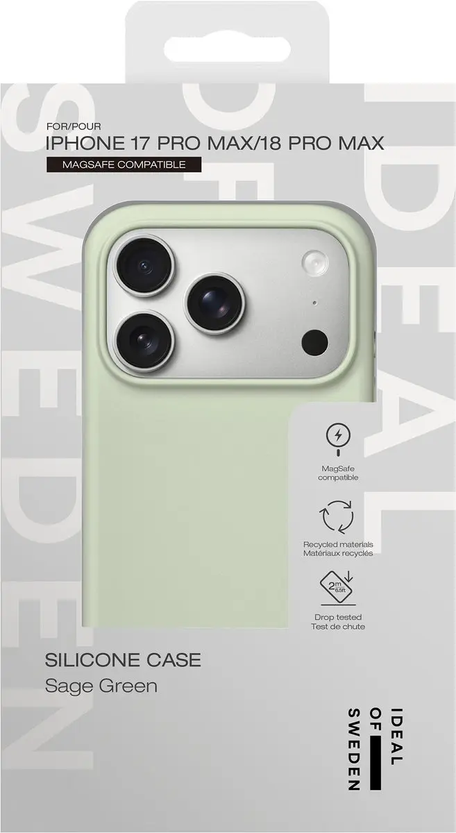 iDeal of Sweden Silicone Hoes iPhone 18/17 Pro Max - Sage Groen - IDSICMS-I2667P-419 - afbeelding 4 van 4