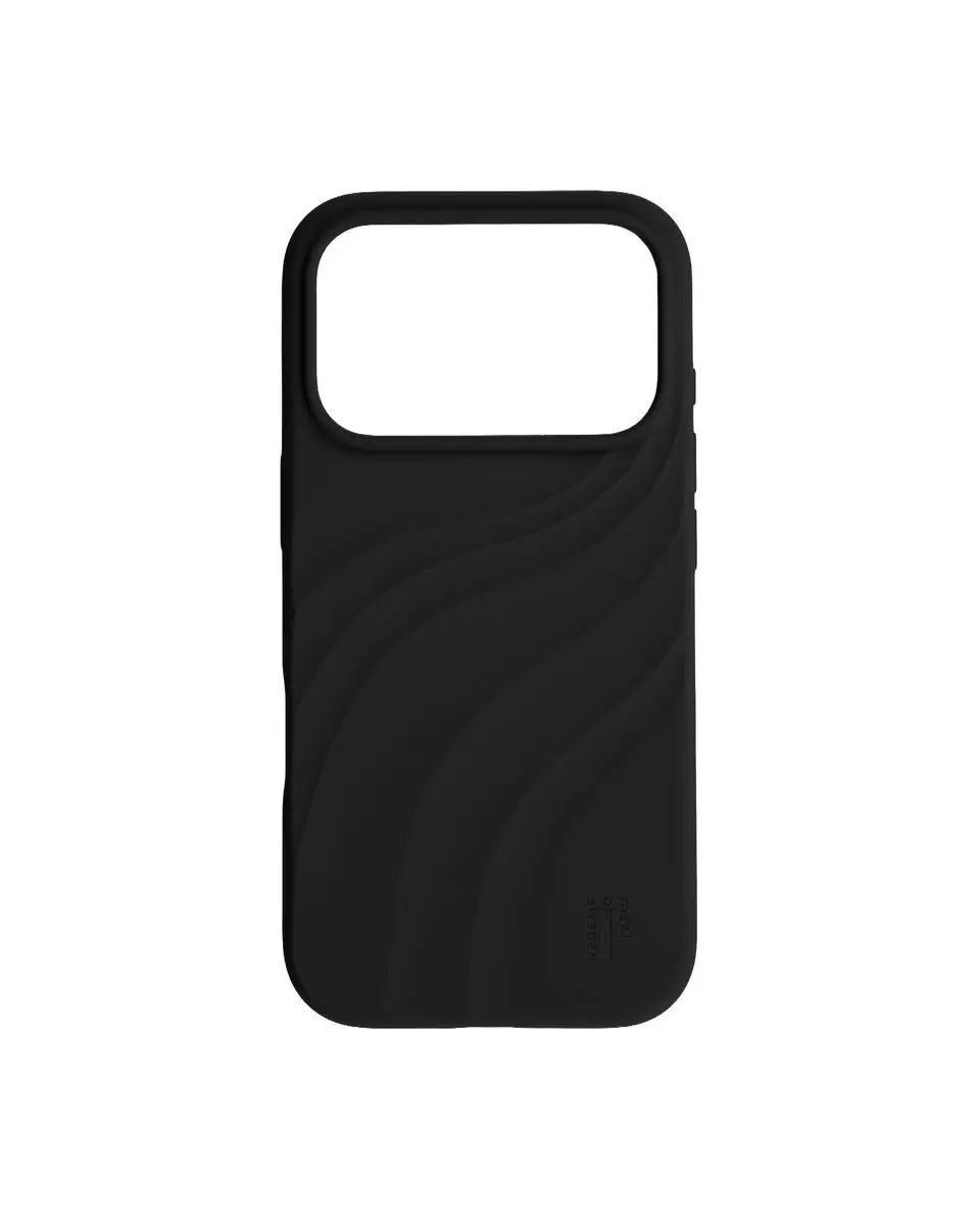 iDeal of Sweden Soft Swirl Silicone Hoes - iPhone 13/14/15/16 - Zwart - afbeelding 5 van 5