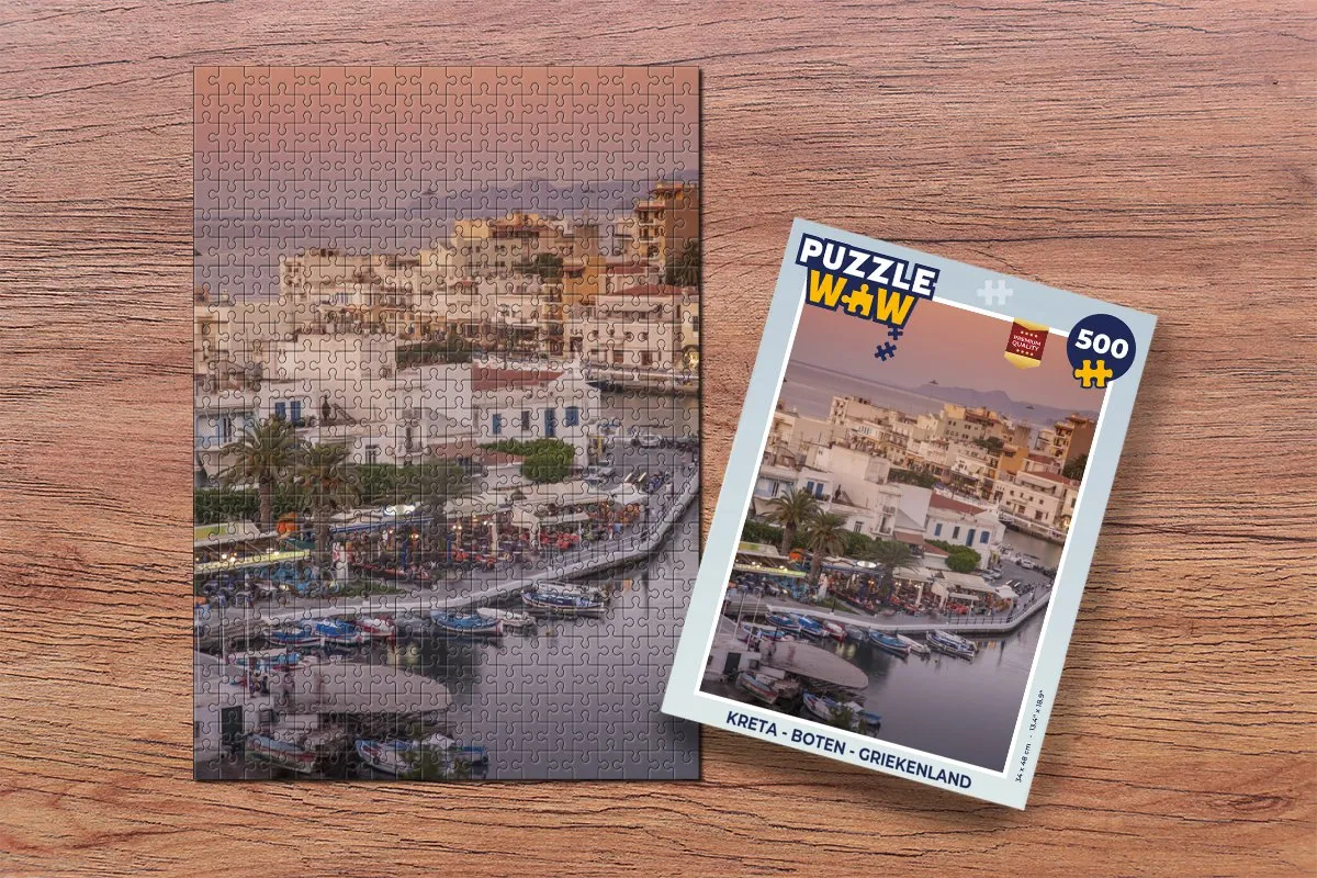 PuzzleWow Kreta Legpuzzel 500 Stuks - Multicolor