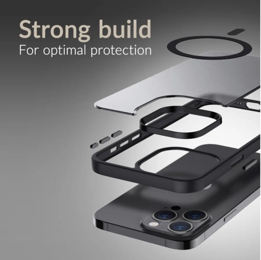 Mobilize MagSafe Hybrid Pro Case - iPhone Duo - Zwart - afbeelding 4 van 5