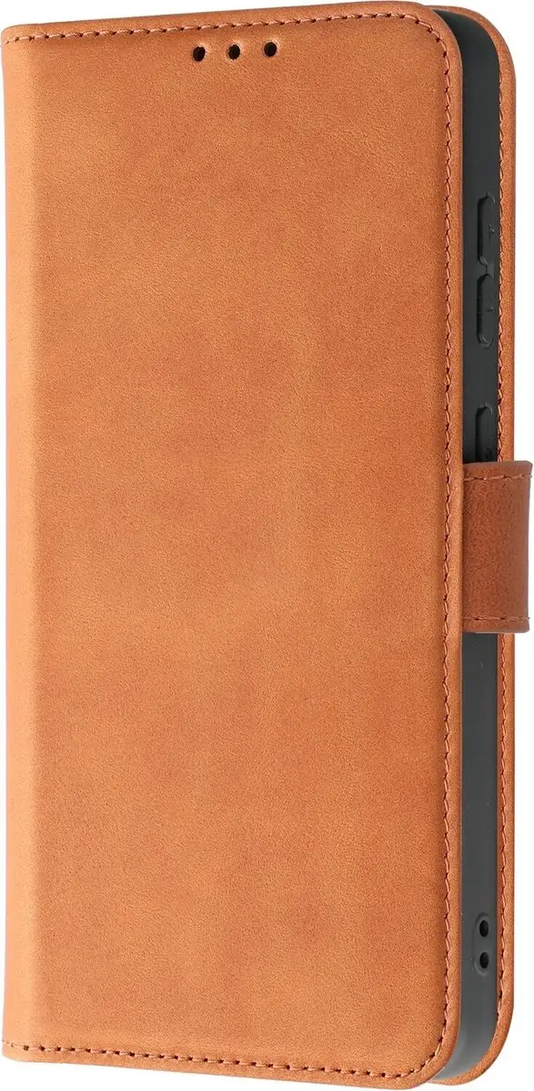 Rosso Deluxe Hoesje Samsung Galaxy A18 - 3 Pasjes - Bruin - afbeelding 4 van 6