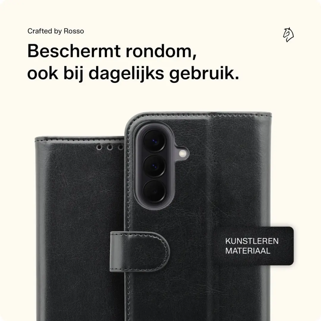 Rosso Element Wallet Book Case 264404 - Samsung Galaxy A18 - 3 Pasjes - Zwart - afbeelding 3 van 6