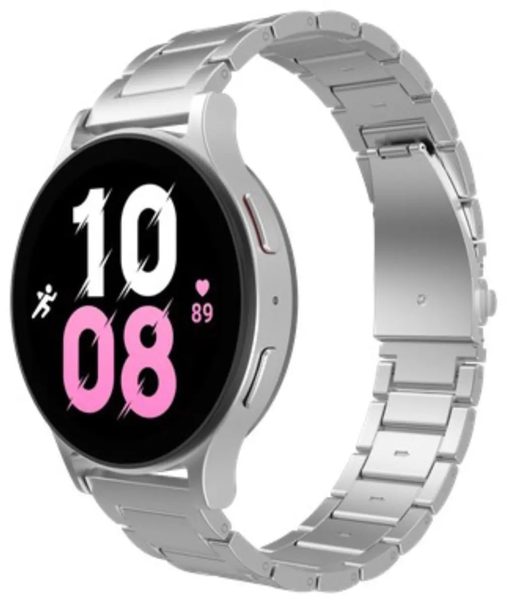 Just in Case horlogebandje geschikt voor Samsung Galaxy Watch Bandje (Titanium)