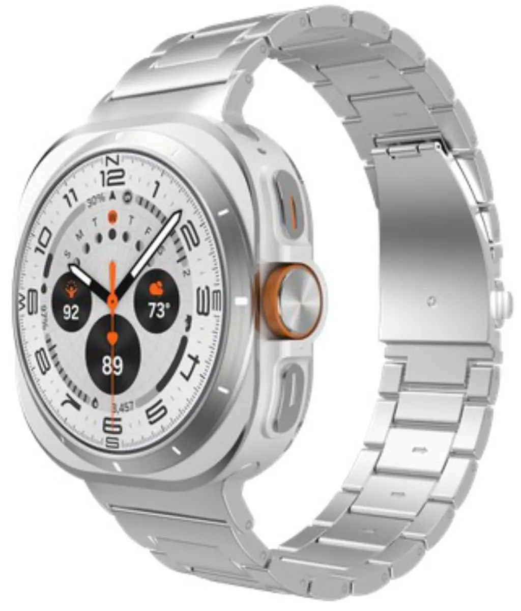 Just in Case horlogebandje geschikt voor Samsung Galaxy Watch Bandje (Titanium)