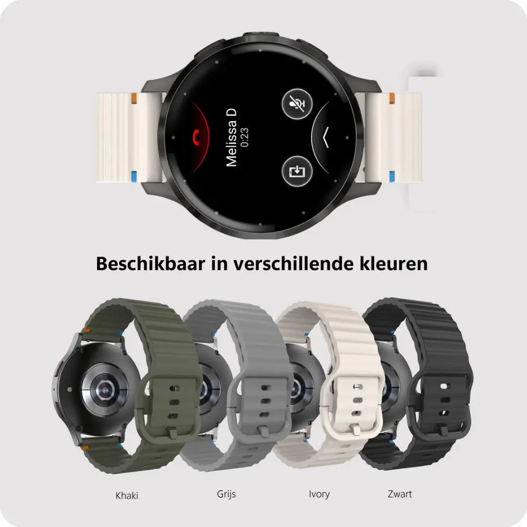 Just in Case Garmin Venu 3S Horlogebandje - ActiveFlex - 41mm - Wit - afbeelding 3 van 6