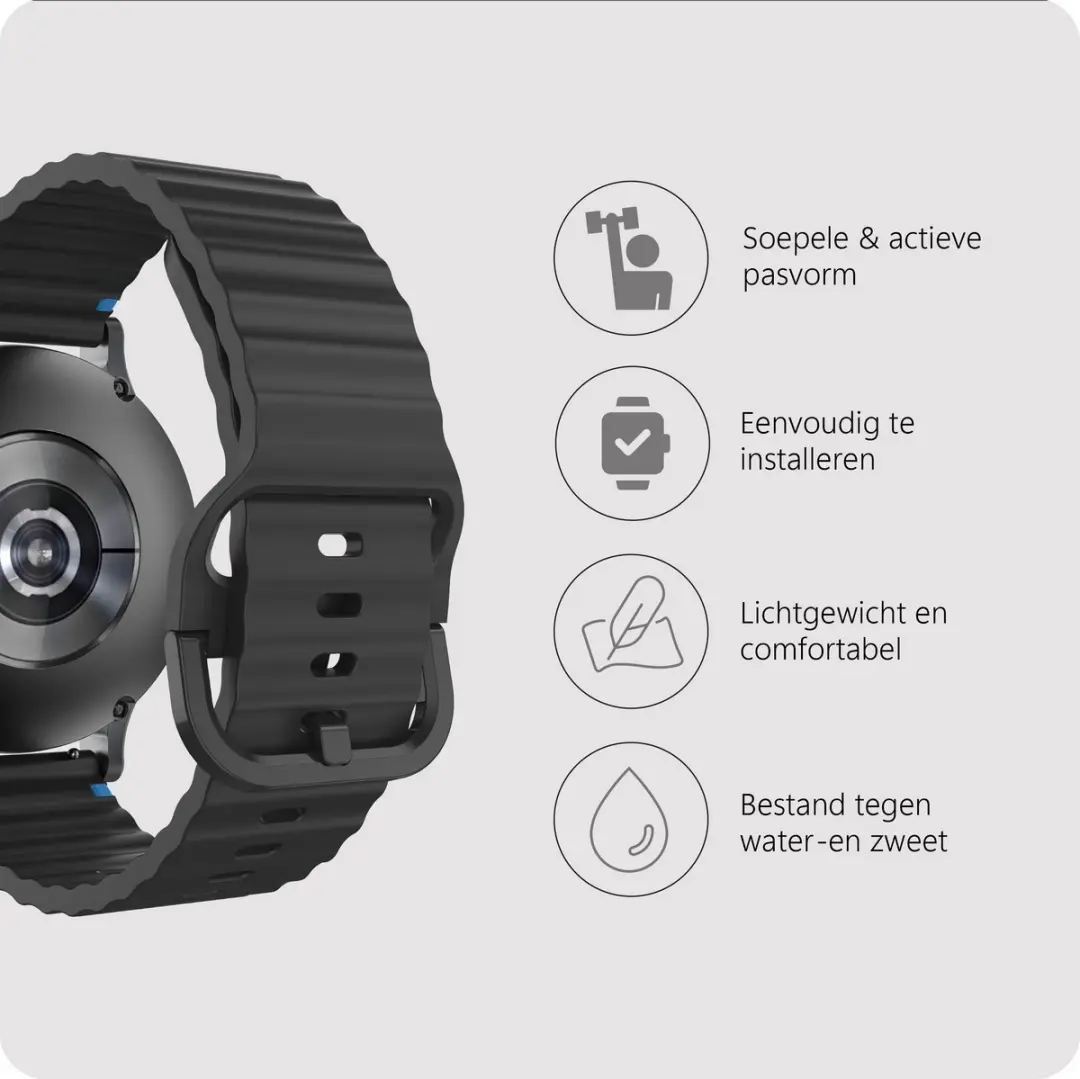 Just in Case Garmin Venu 3 Horlogebandje ActiveFlex - 45mm - Zwart - afbeelding 4 van 6