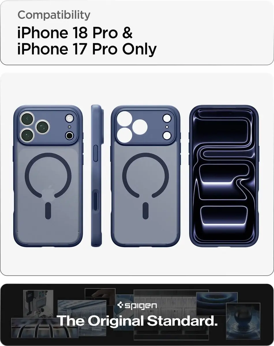 Spigen Ultra Hybrid MagFit ACS11931 Hoesje - iPhone 18 Pro - Frosted Blauw - afbeelding 2 van 6