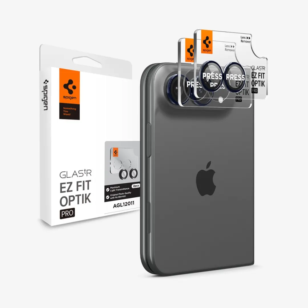 Spigen Optik Pro EZ Fit Lens Protector AGL12011 - 2 Stuks - Zwart