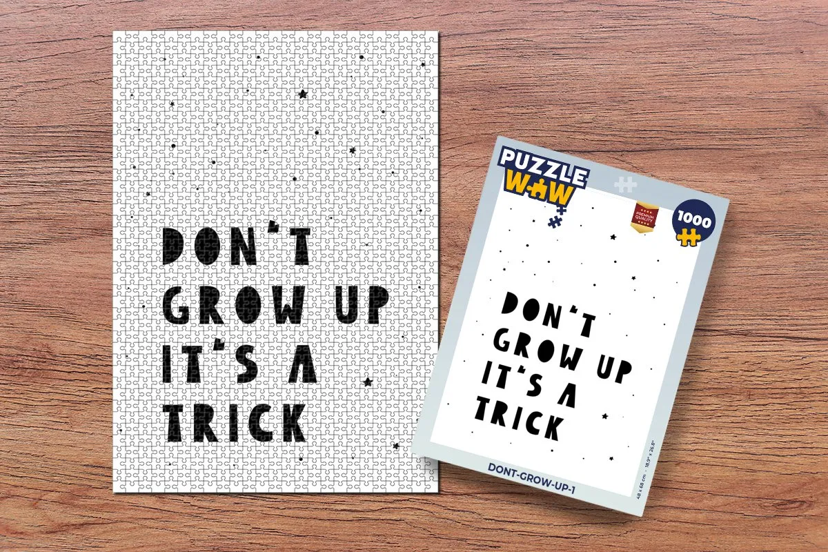 PuzzleWow Quotes Don't Grow Up 1000 Puzzelstukken - Multicolor