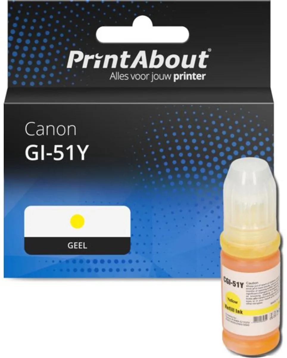 PrintAbout GI-51Y Inktcartridge Geel