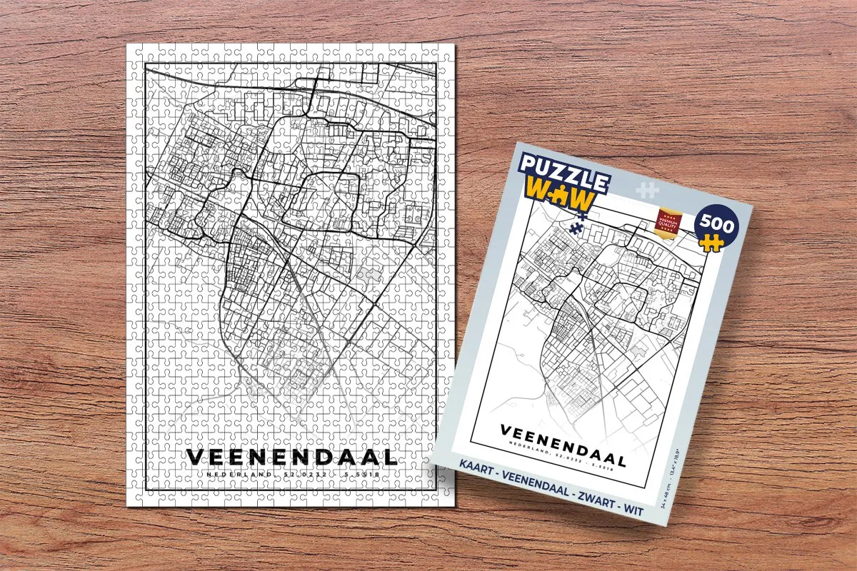 PuzzleWow Veenendaal Legpuzzel 500 Stuks - Multicolor
