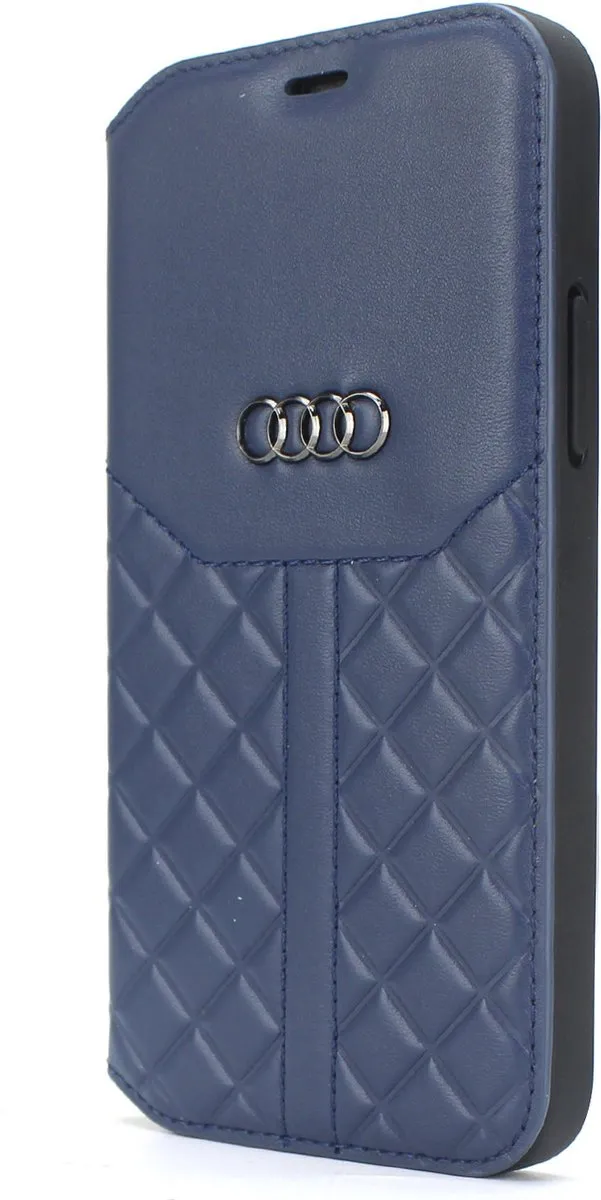 Audi Genuine Leather Book Case iPhone 13 - Blauw - 2 Pasjes