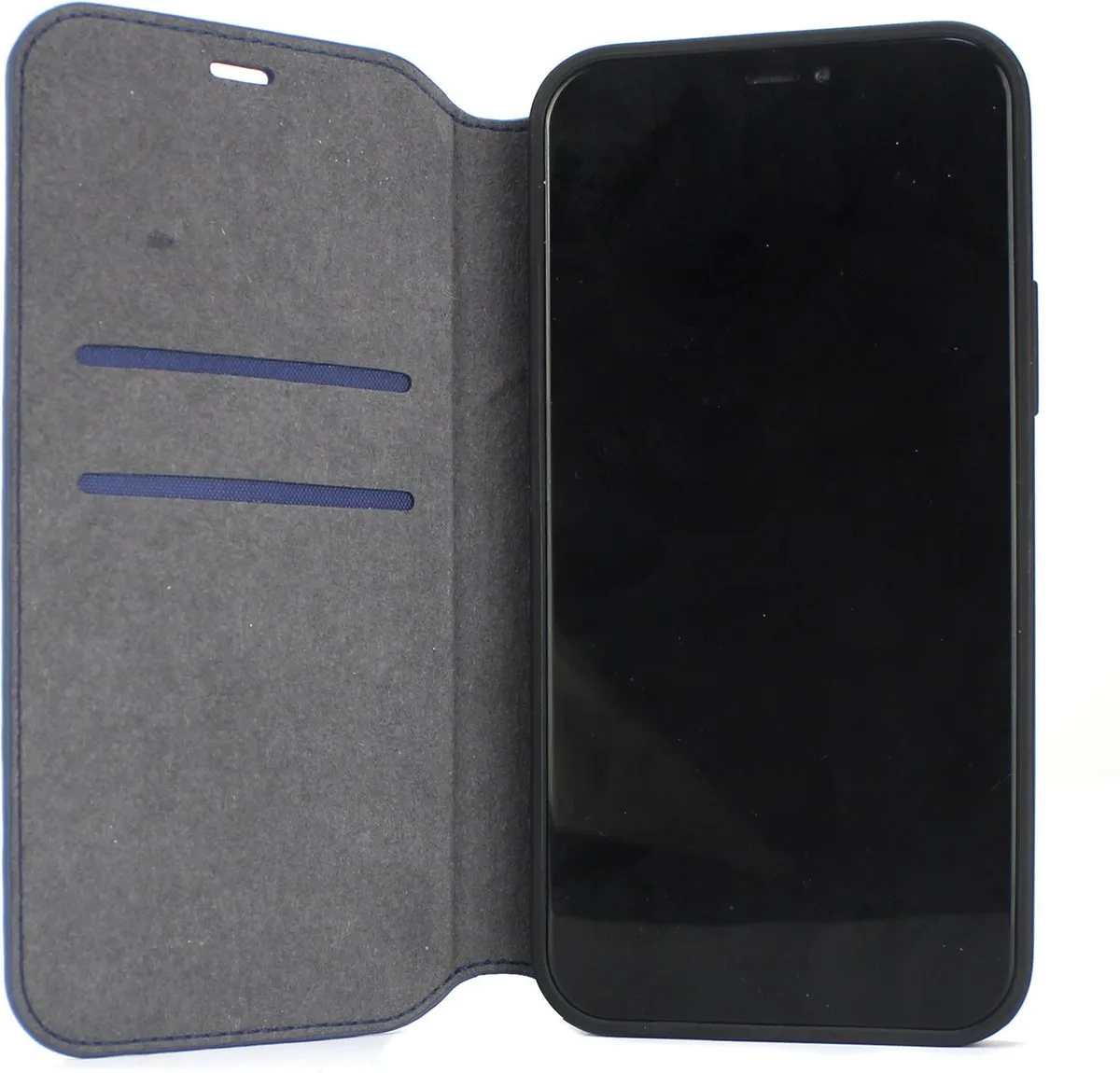 Audi Genuine Leather Book Case iPhone 13 - Blauw - 2 Pasjes