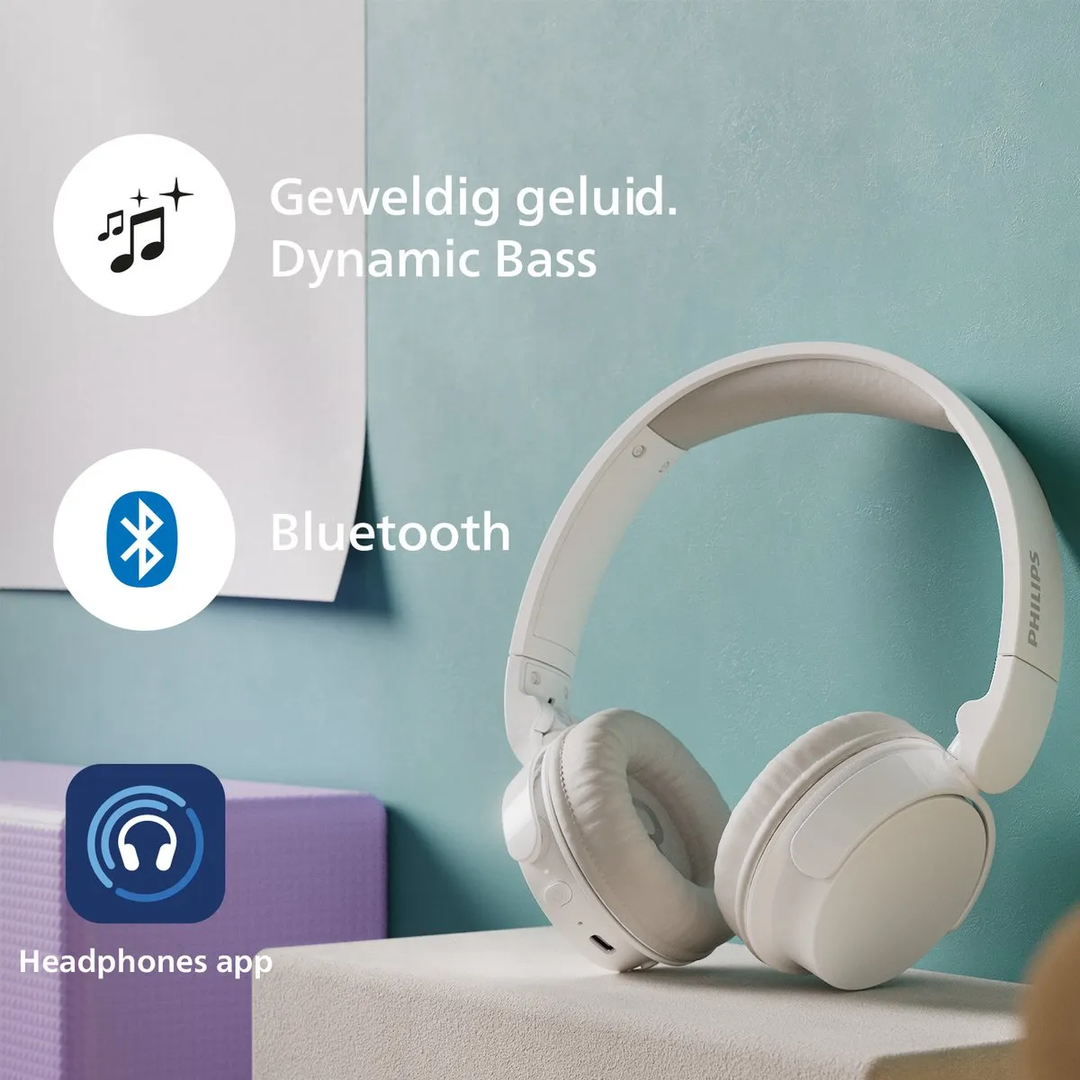 Philips TAH3209WT/00 Bluetooth Headset - Wit - afbeelding 6 van 6