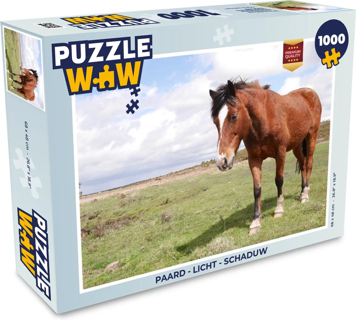 PuzzleWow Paard Licht Schaduw Legpuzzel 1000 Stuks