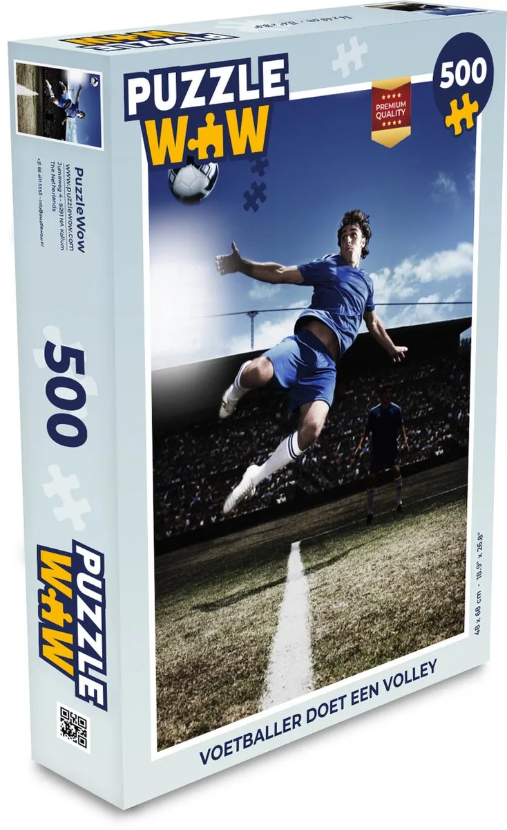PuzzleWow Voetballer Legpuzzel 500 Stuks - Multicolor