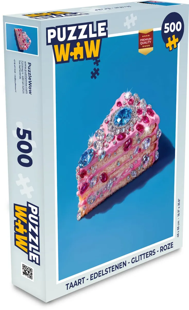 PuzzleWow Taart Edelstenen Glitters Legpuzzel 500 Stuks