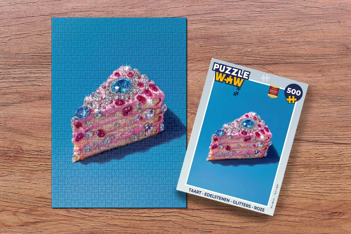 PuzzleWow Taart Edelstenen Glitters Legpuzzel 500 Stuks