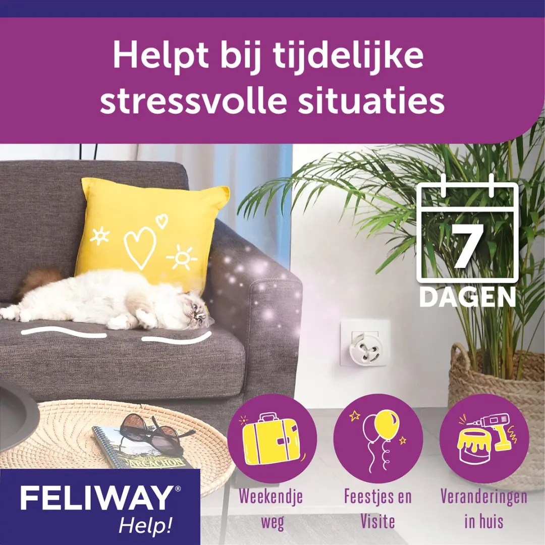 Feliway Help! Verdamper + Cartridge Kat - 7 dagen