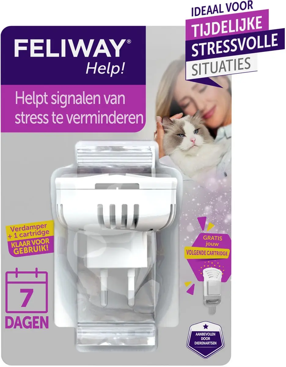 Feliway Help! Verdamper + Cartridge Kat - 7 dagen