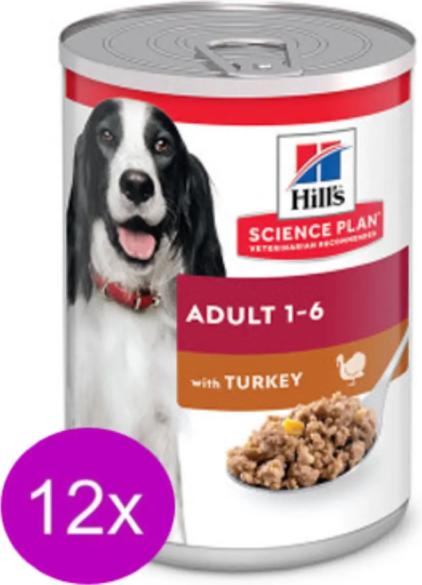 12x Hill's Science Plan Adult Kalkoen in Blik