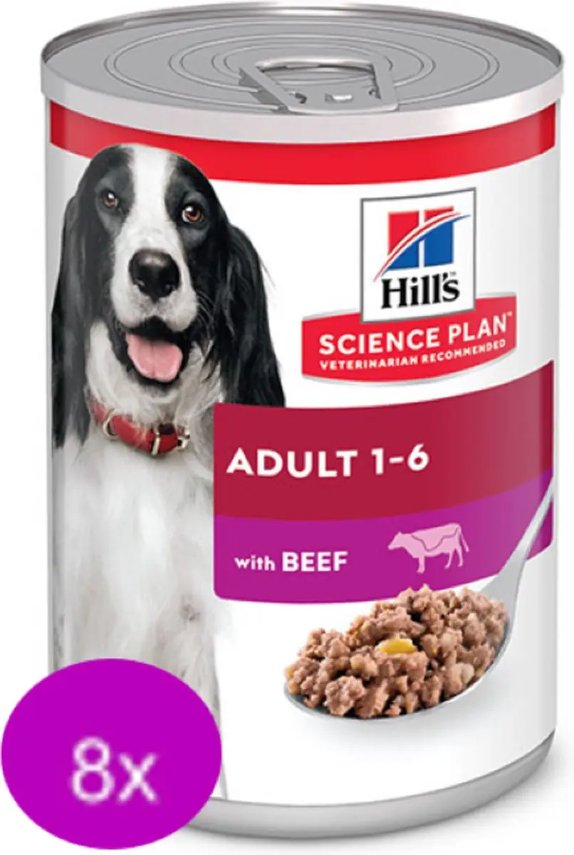 8x Hill's Science Plan Adult Rund in Blik