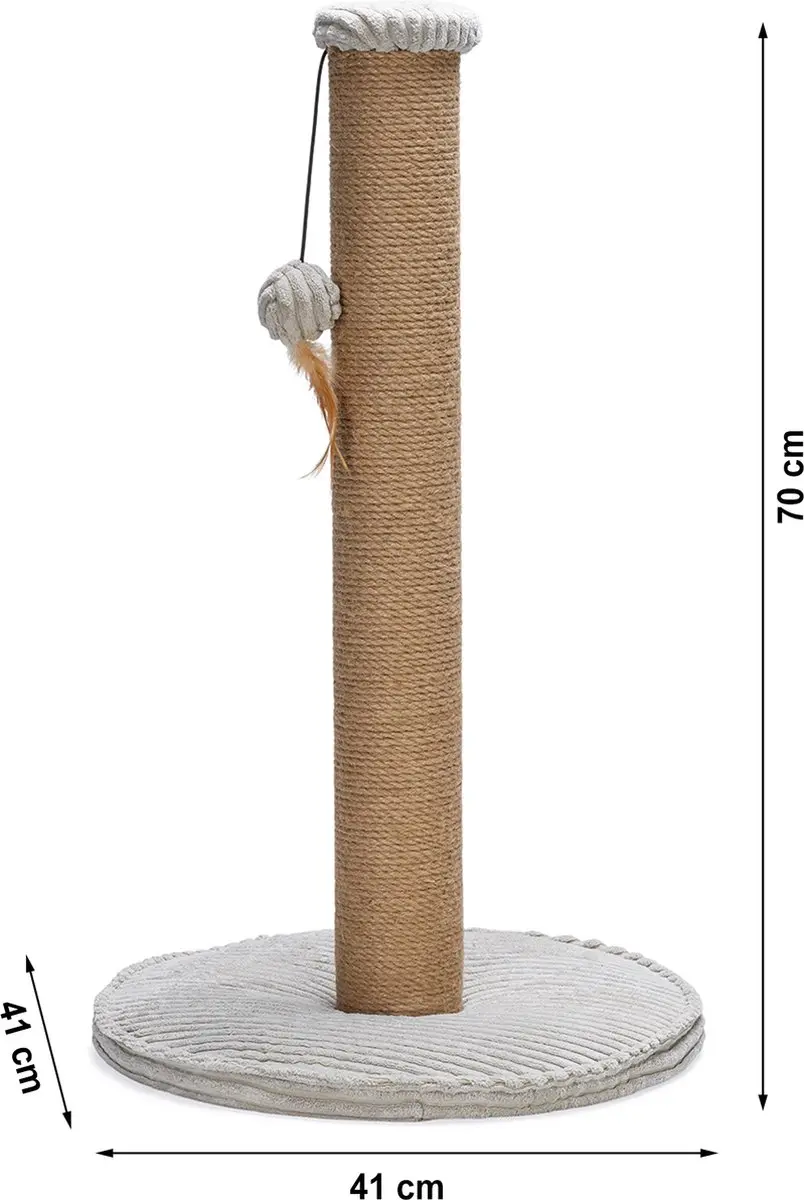 Designed by Lotte Krabpaal Ribbed - Lichtgrijs 41x41x70cm