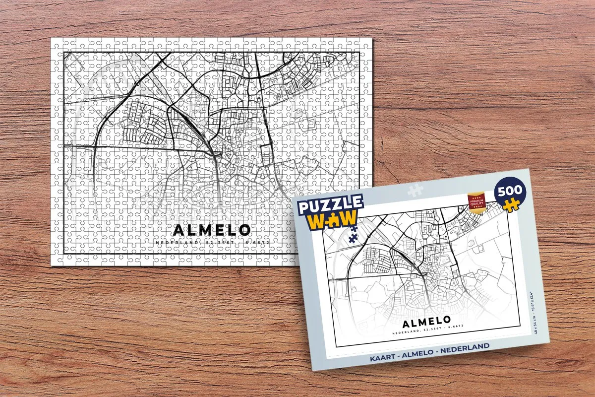 PuzzleWow Almelo Legpuzzel 500 Stuks - Multicolor