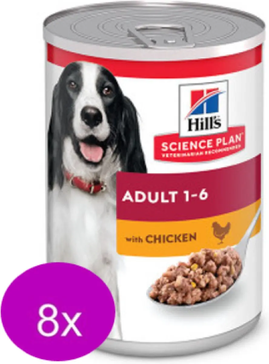 8x Hill's Science Plan Adult Kip in Blik