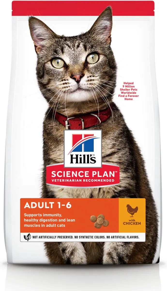 6x Hill's Science Plan Kattenvoer Adult Kip 300 gr