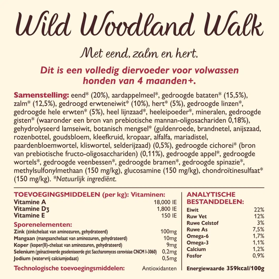Lily's Kitchen Wild Woodland Walk Hondenvoer Droogvoer 4x1kg