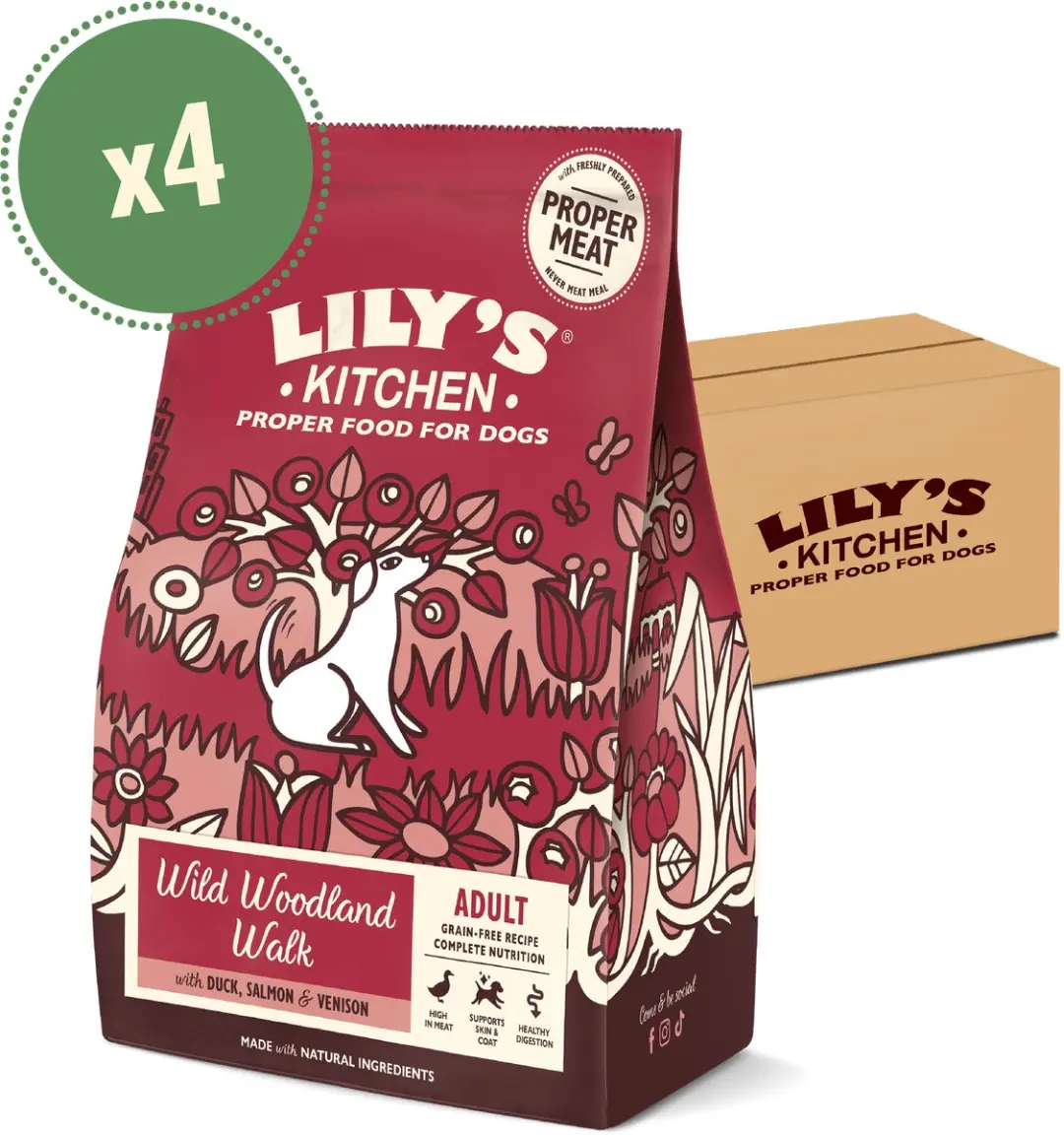 Lily's Kitchen Wild Woodland Walk Hondenvoer Droogvoer 4x1kg