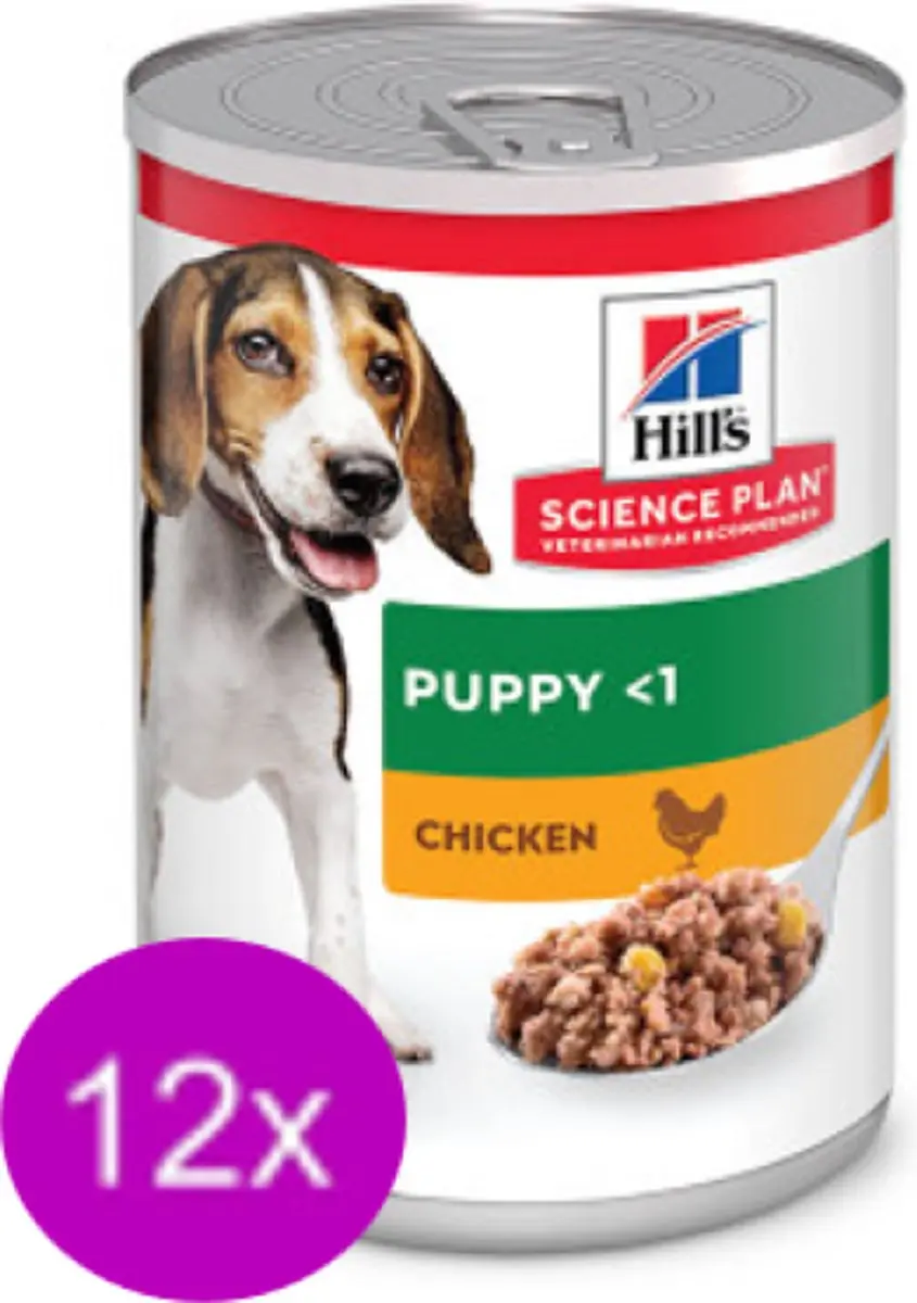 12x Hill's Science Plan Puppy Kip in Blik