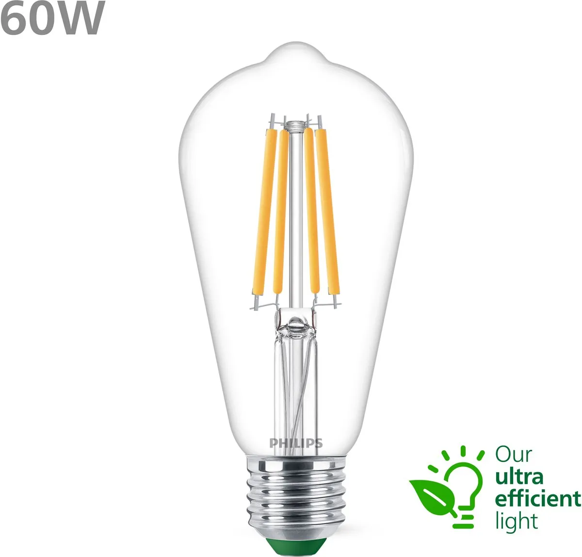 Philips Ultra Efficient LED Lamp E27 4W Warmwit
