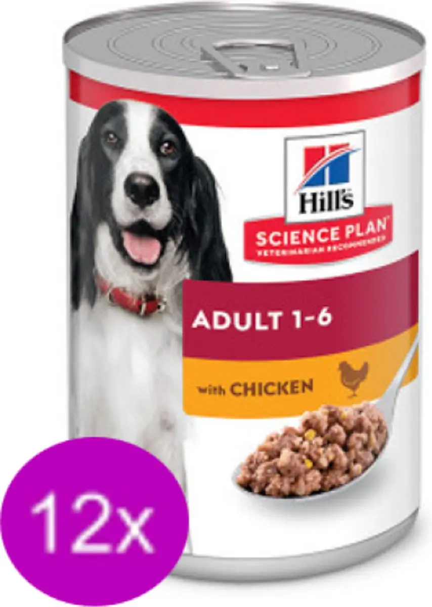12x Hill's Science Plan Adult Kip in Blik