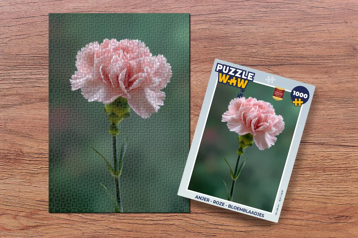 PuzzleWow Anjer Roze Legpuzzel 1000 Stuks