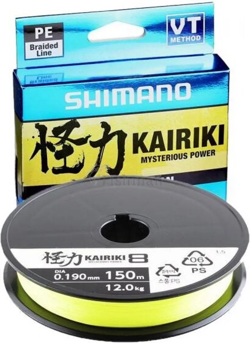 Shimano Kairiki 8 Braid 0.16mm - 150m Geel - afbeelding 2 van 6
