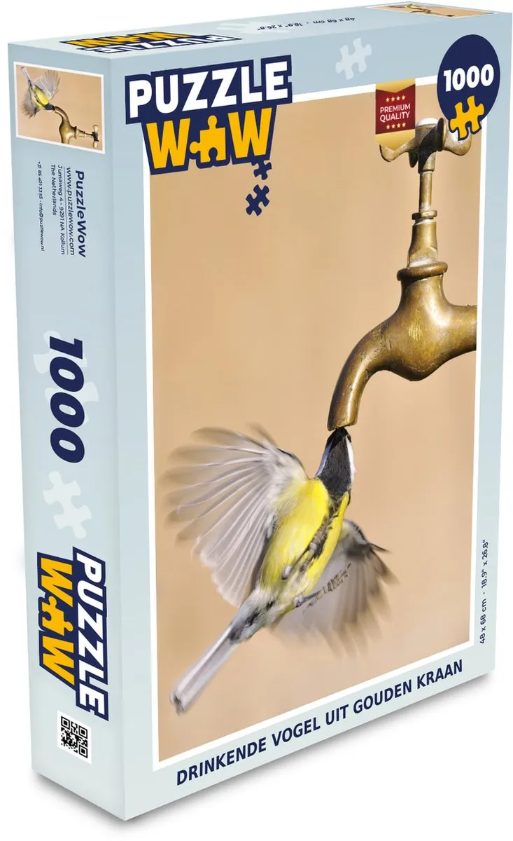 PuzzleWow Kraan Legpuzzel 1000 Stuks - Multicolor