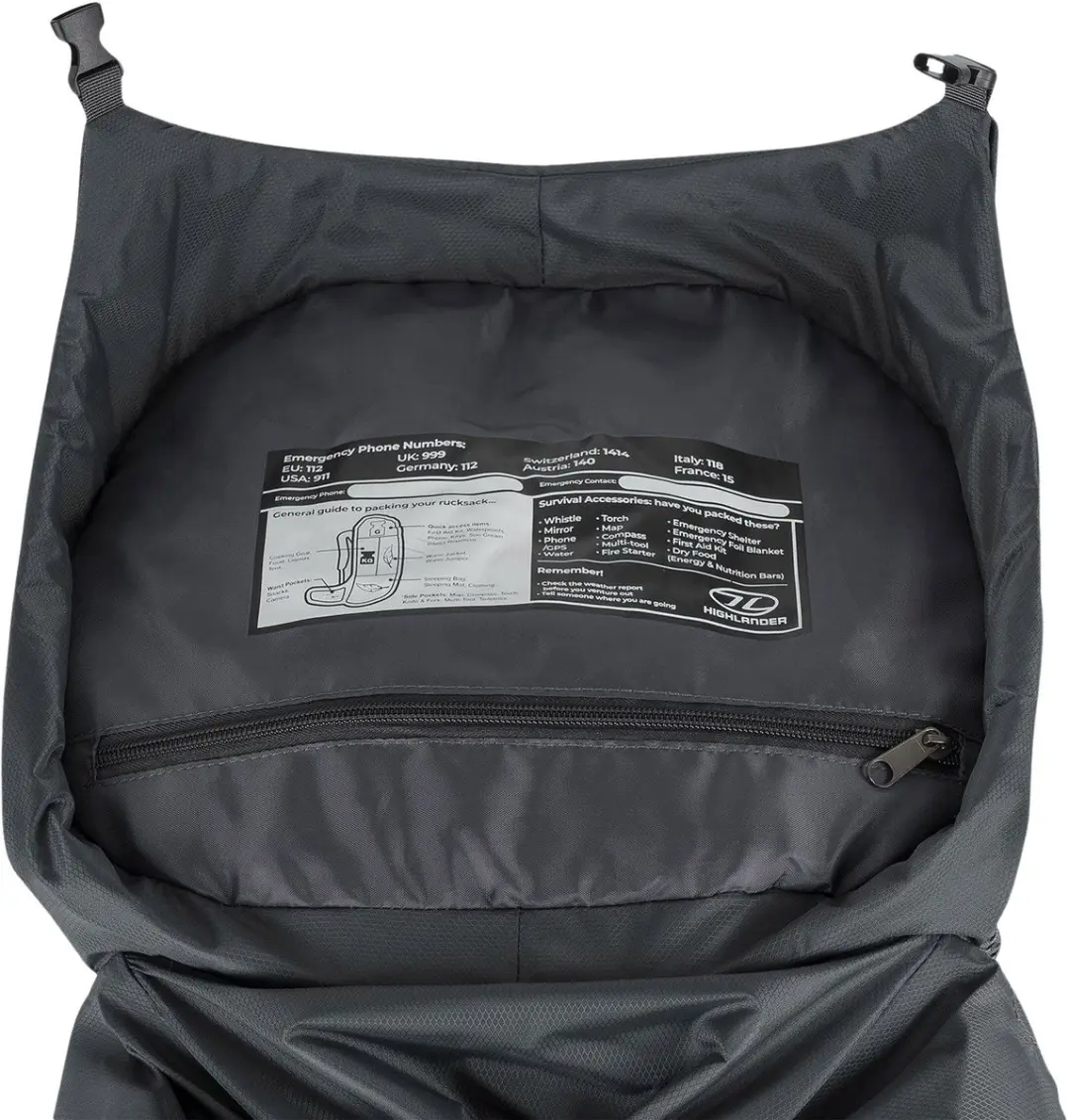 Highlander Outdoor Ben Nevis 65L Rugzak - Grijs - afbeelding 6 van 6