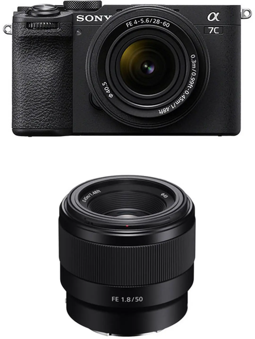SONY ALPHA 7C II Schwarz + FE 28-60mm f/4-5.6 Objektiv + FE 50mm f/1.8
