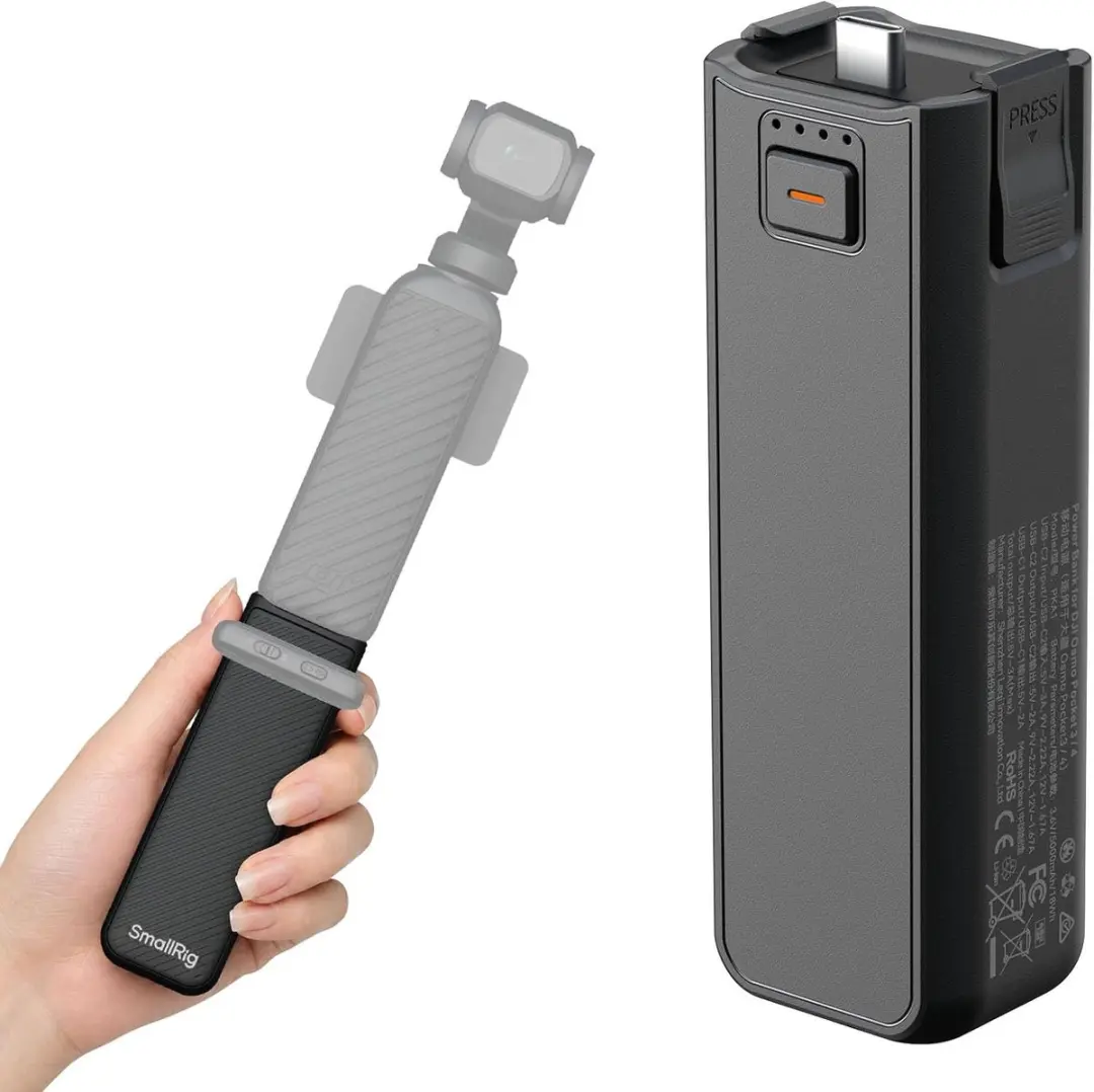 Osmo Pocket 4/3 Batterijhouder 5000mAh met 20W Snelladen & Microfoon